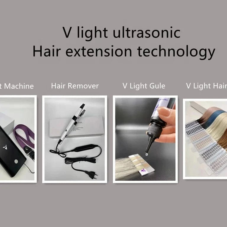 Ivory V light hair extension tools reuse hair again in salon hair extension machine use