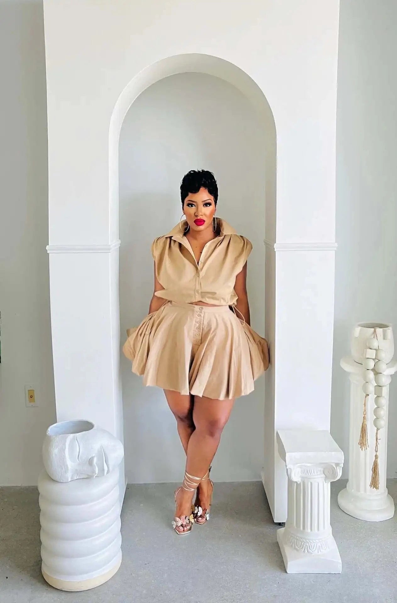 J&H 2024 Summer New Arrive Two Piece Sexy Vest Tank Tops Skirt Sets For Women Solid Color Outfits Skirt Set Loungewear