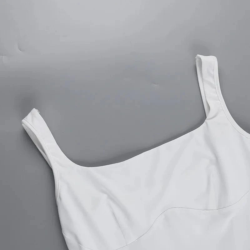 J&H Sexy Flower Bud Solid Color Suspender Dress 2024 Spicy Girl Tank Top Slim Fit Short Skirt Dress