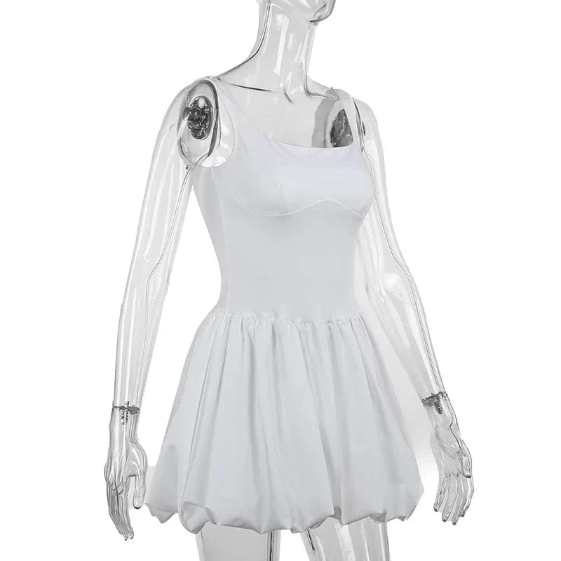 J&H Sexy Flower Bud Solid Color Suspender Dress 2024 Spicy Girl Tank Top Slim Fit Short Skirt Dress