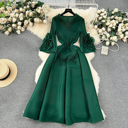 J&H  Summer 2024 A Line Party Dress For Women Elegant One Shoulder Pleated Robes African Female Birthday Plus Size Dress