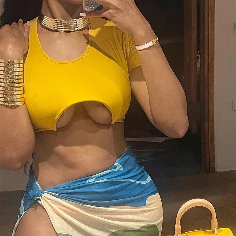 J&H Women Autumn New Style Contrast Color Print Long Side Split Sexy Women's Skit Fashion Midi Dress For Ladies