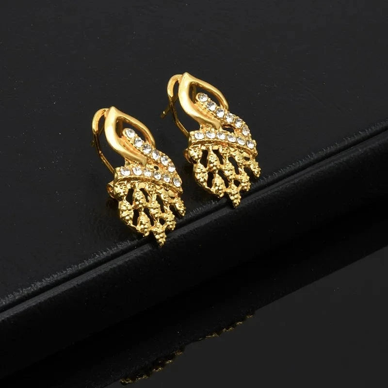 Jewelry sets Earing and Studs Ear Ring Jewelries Dubai Jewelry Sets Multicolor Gold Stainless Steel Trendy New Zinc Alloy Opp Bag Women's