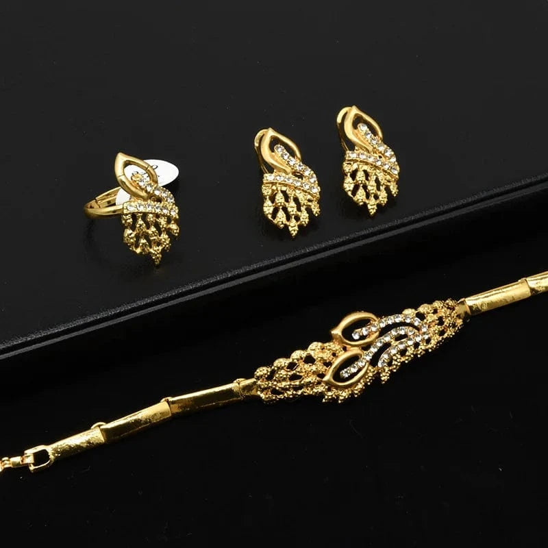 Jewelry sets Earing and Studs Ear Ring Jewelries Dubai Jewelry Sets Multicolor Gold Stainless Steel Trendy New Zinc Alloy Opp Bag Women's
