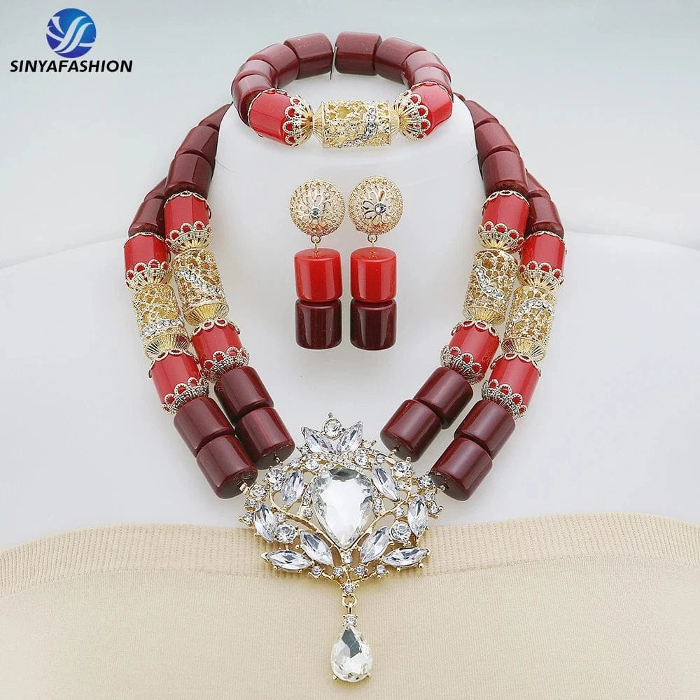 jewelry sets Fancy African Luxury Beads Jewelry Sets