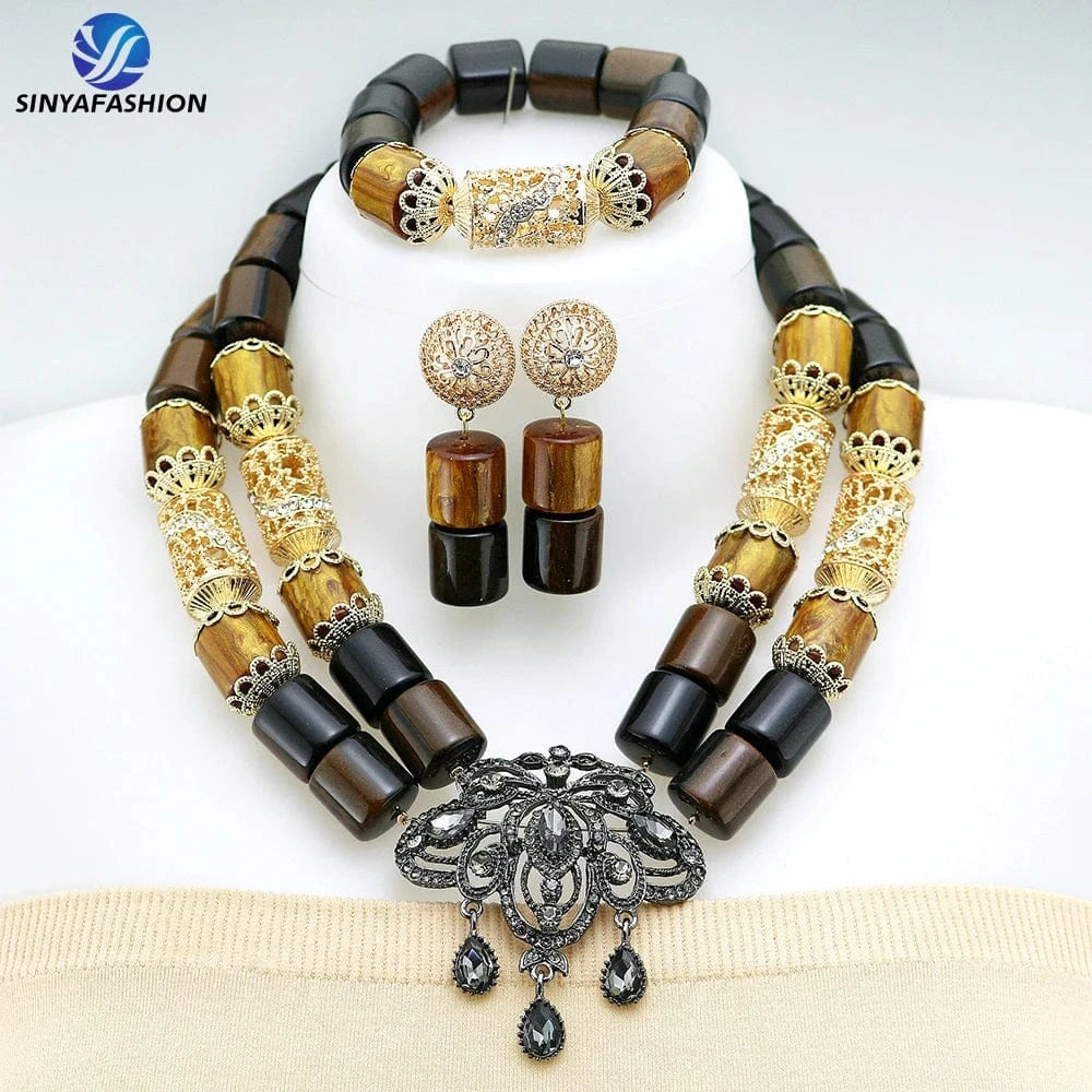 jewelry sets Fancy African Luxury Beads Jewelry Sets