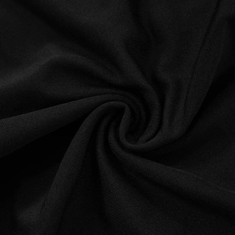 Joskaa 2025 Women's Black Two Piece Set Sexy Crew Neck Sleeveless Side Cutout Bodysuits and Bodycon Shorts Suits Y2K Streetwear