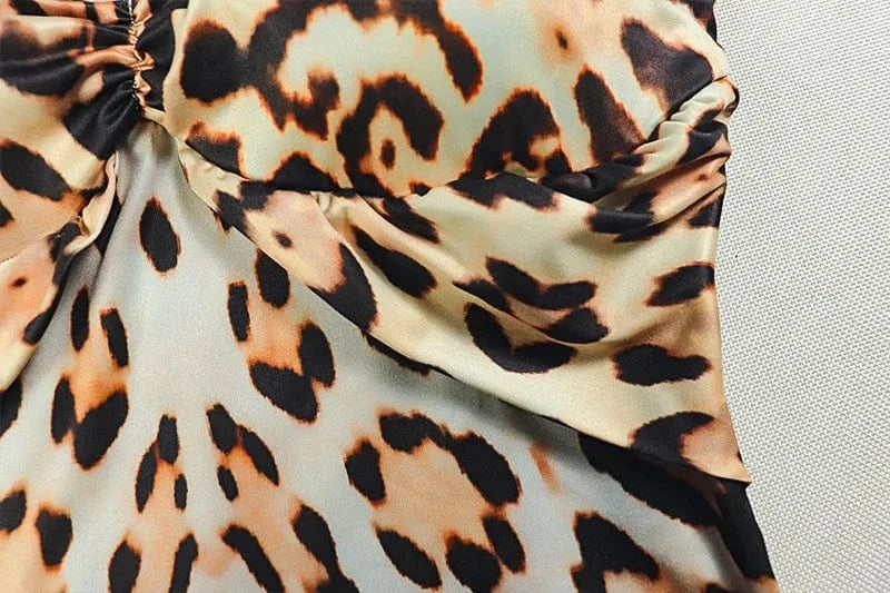 Joskaa Leopard Print Jumpsuits Women Hipster Sexy Spaghetti Strap Sleeveless Body-Shaping Rompers 2025 Party Clubwear Streetwear