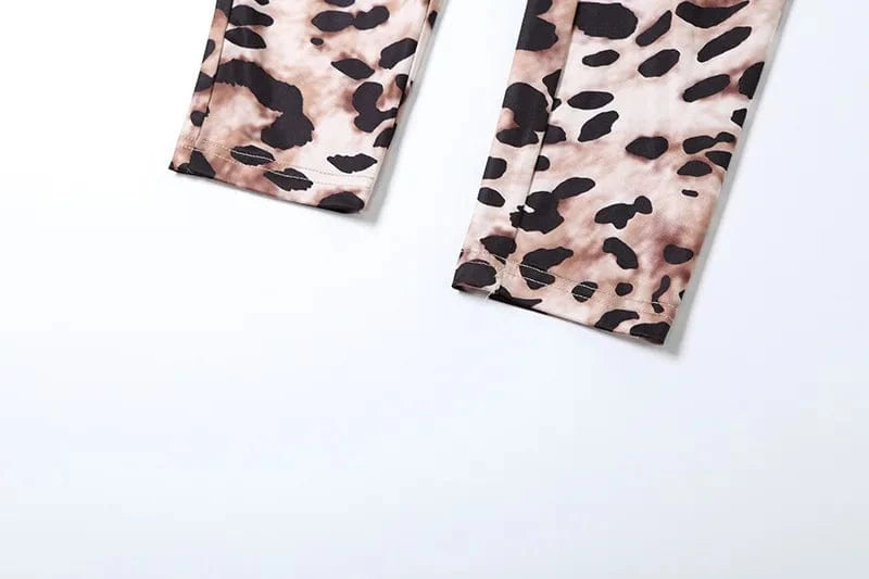 Joskaa Leopard Print Workout Jumpsuit Women Hipster Spaghetti Strap Sleeveless Lift Hips Romper 2025 Fashion Overalls Streetwear