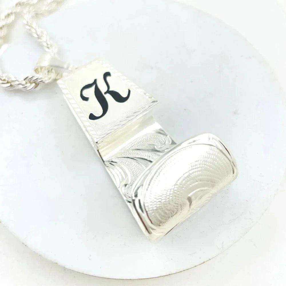JX230 Big Hook pendant Palaoa Initial necklace thick rope chain gold filled personalized customize gift men boy hiphop jewelry