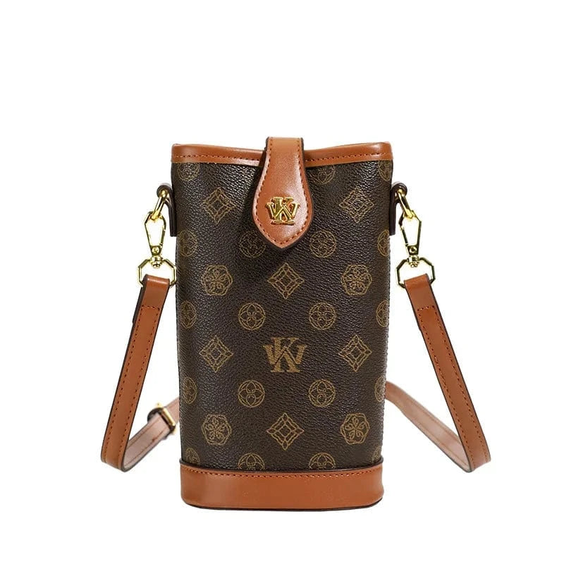 ka pei zong 2025 Mini Monogram Phone Crossbody Bag - Stylish Shoulder Purse for Women, Fashionable Small Handbag with Chain Strap