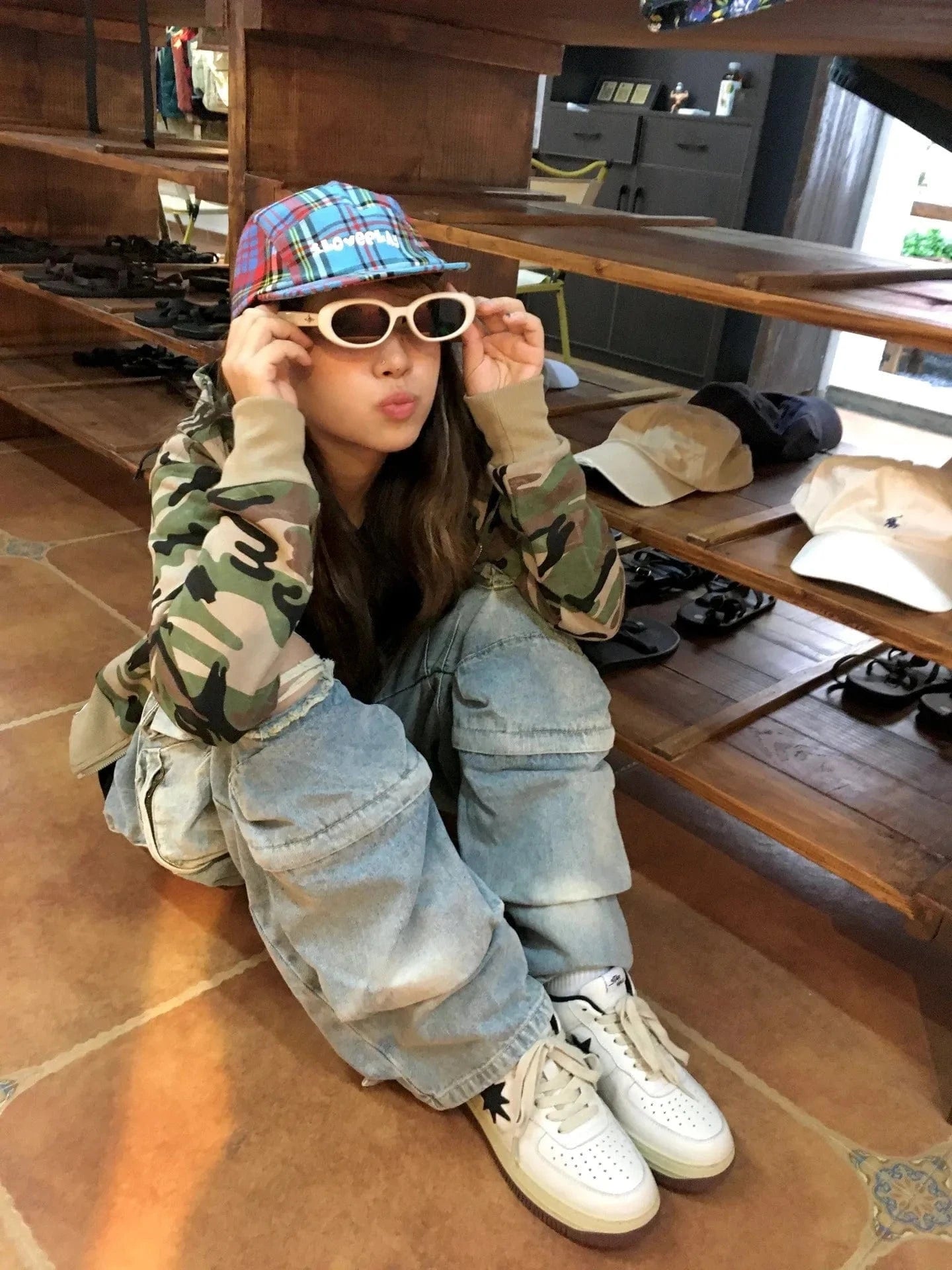 Karrram Japanese Y2k Cropped Jacket Vintage Harajuku Short Coat 2000s Korean Fashion Camouflage Zipper Hooded Sweatshirt Grunge