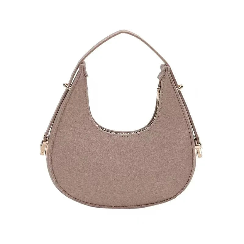 khaki Retro fashion simple western handbag bag female 2024 autumn winter new Joker Korean felt cute girls women cloth bag