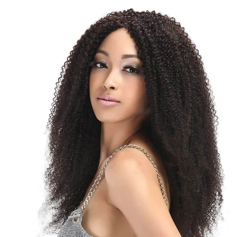kinky curly / 10 Inches 13x6 Hd Transparent medium brown Swisss Lace Frontal 100% raw virgin remy Human Wig for Black with Baby hair vendor