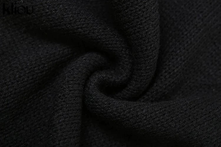 kliou Wild Casual WOmen Autumn 2 Piece Set New Matching Outfits Sporty Hooded Zip-up Crop Tops+Bandage Straight Pants Tracksuits