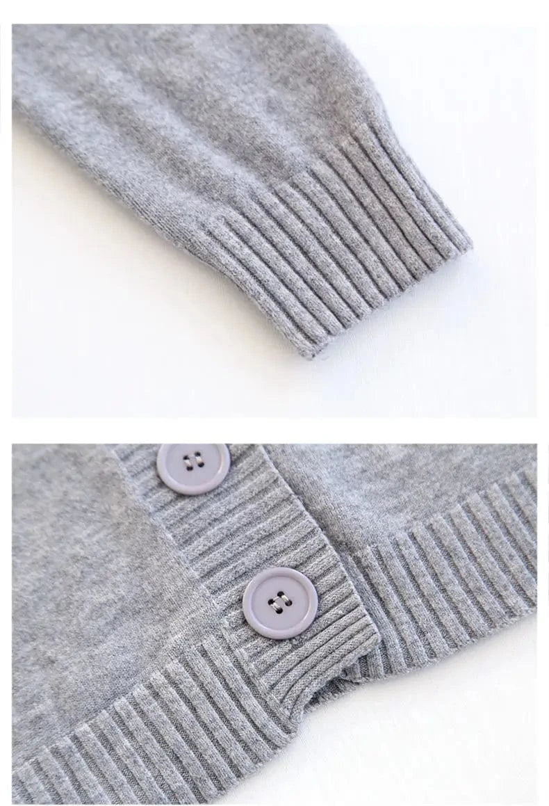 Knitted Cropped Cardigan Women Korean Short Sweater Long sleeve Crop Top V neck Fashion Y2k Clothes Green Blue