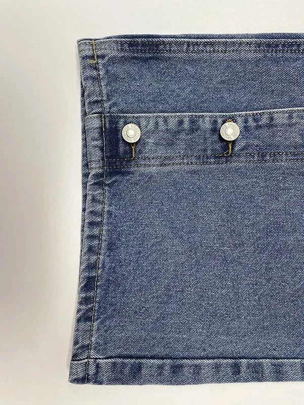 Krisstarsgirls 2025 New Women‘s Baggy Jeans Pants Spring Summer Buttoned Pockets High Waisted Boyfriends Jean Trousers for Woman