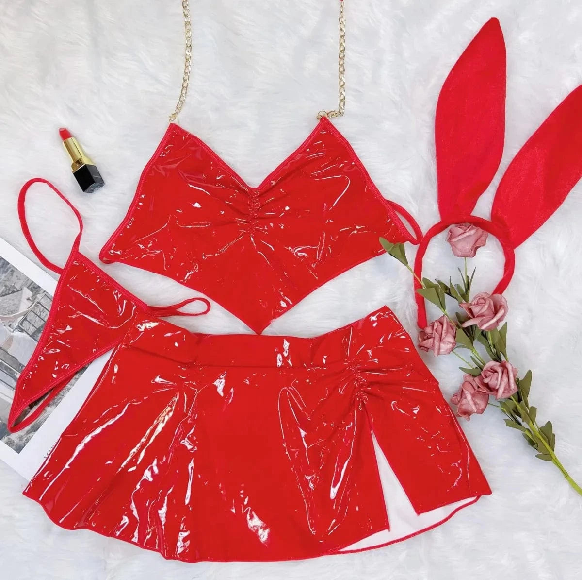 L / #1 red ZHEZHE wholesale 3-pieces clothes sets valentines outfits valentines day gift 2024