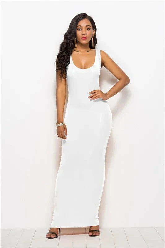 L / #1-white Huiya New fashion arrival plus size stretchy vintage dress elegant long party dress bodycon sundresses women summer 2022