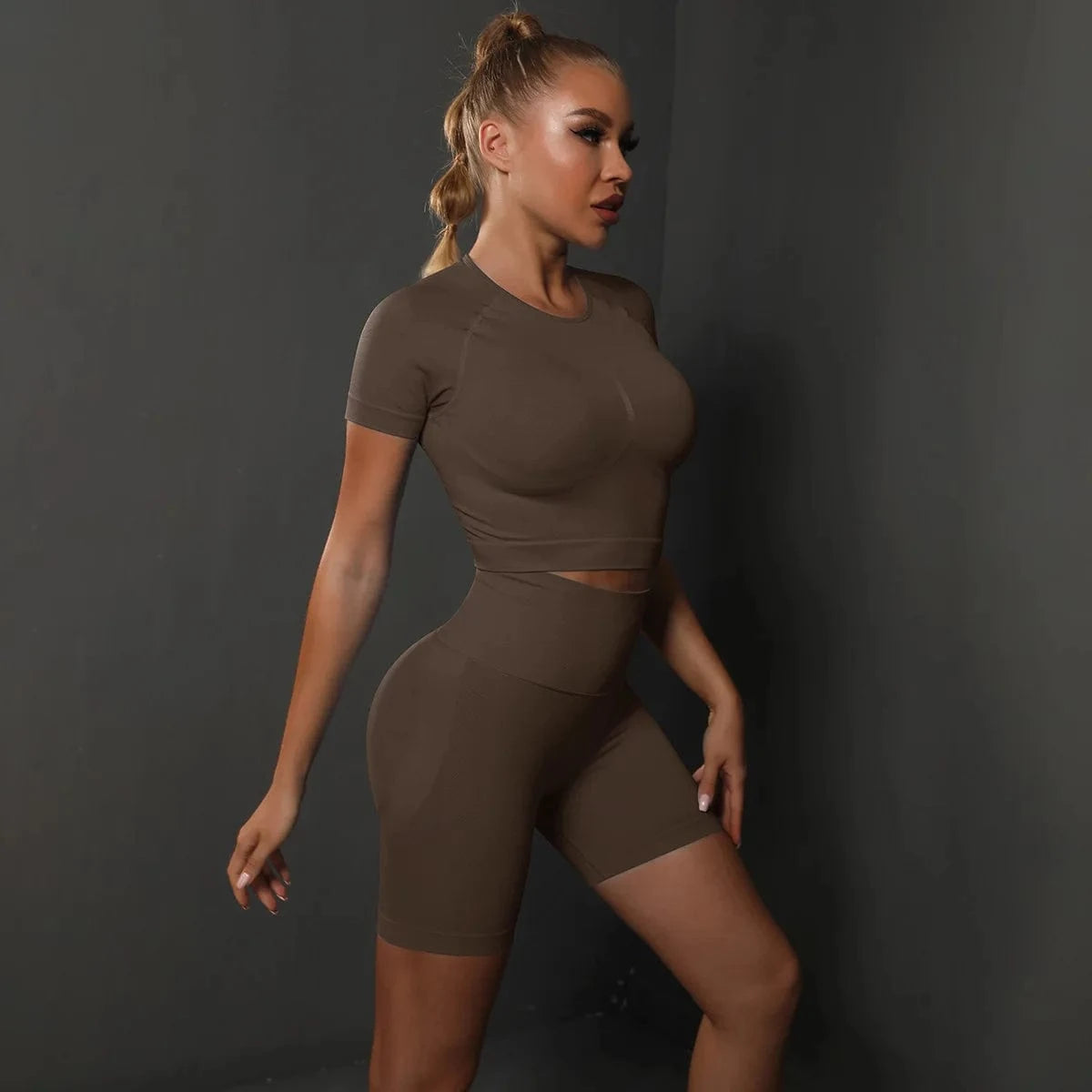 L / 10 2024 Newest Active Wear Sports Fitness Clothing Yoga Outfits Seamless Leggings Gym Workout Sets Women