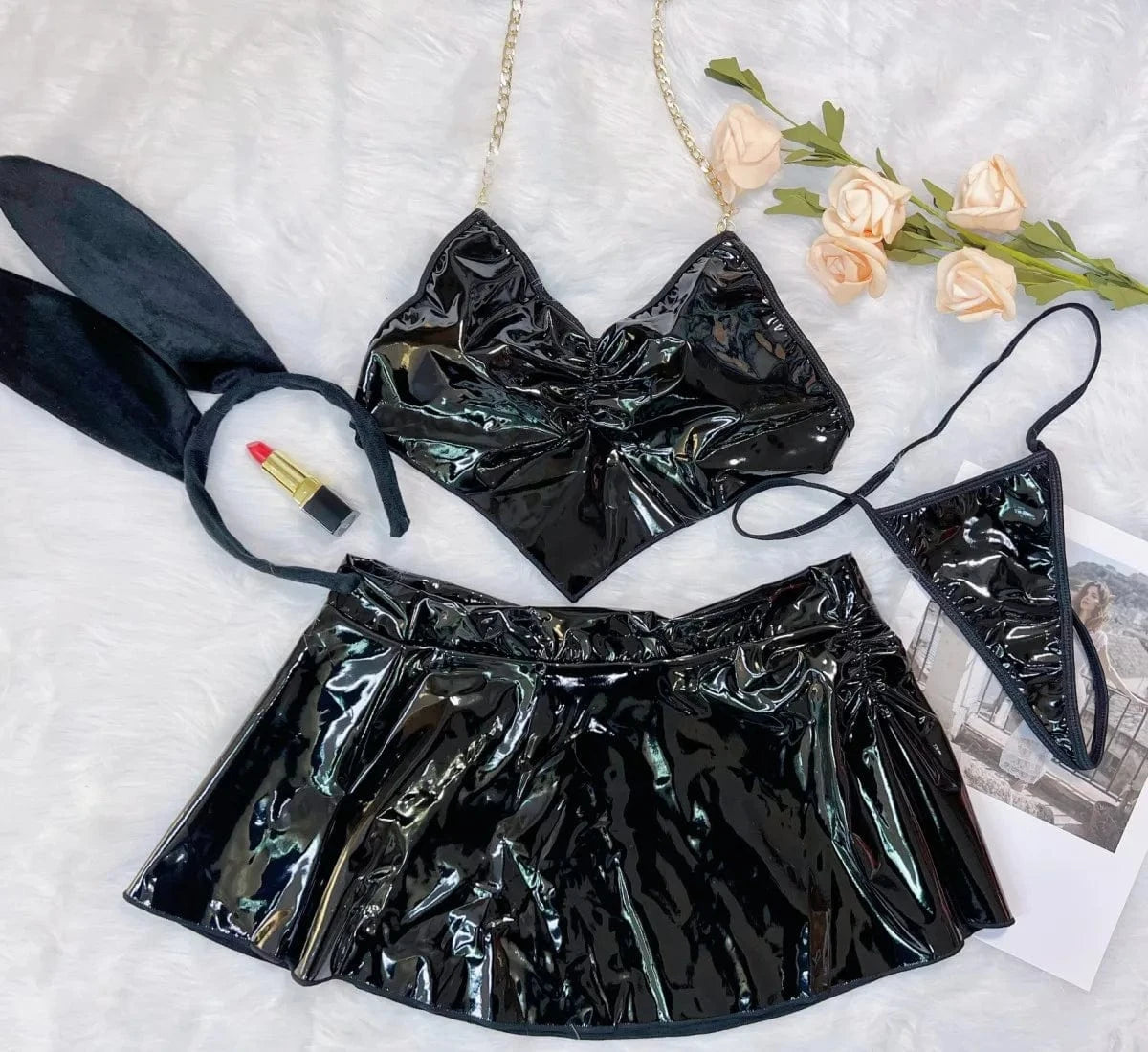 L / #2 black ZHEZHE wholesale 3-pieces clothes sets valentines outfits valentines day gift 2024