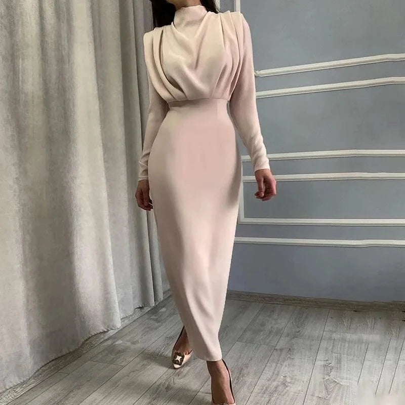 L / 2 New European And American Autumn Fashionable Style Evening Formal Long Sleeve Elegant Dress for Women 2024