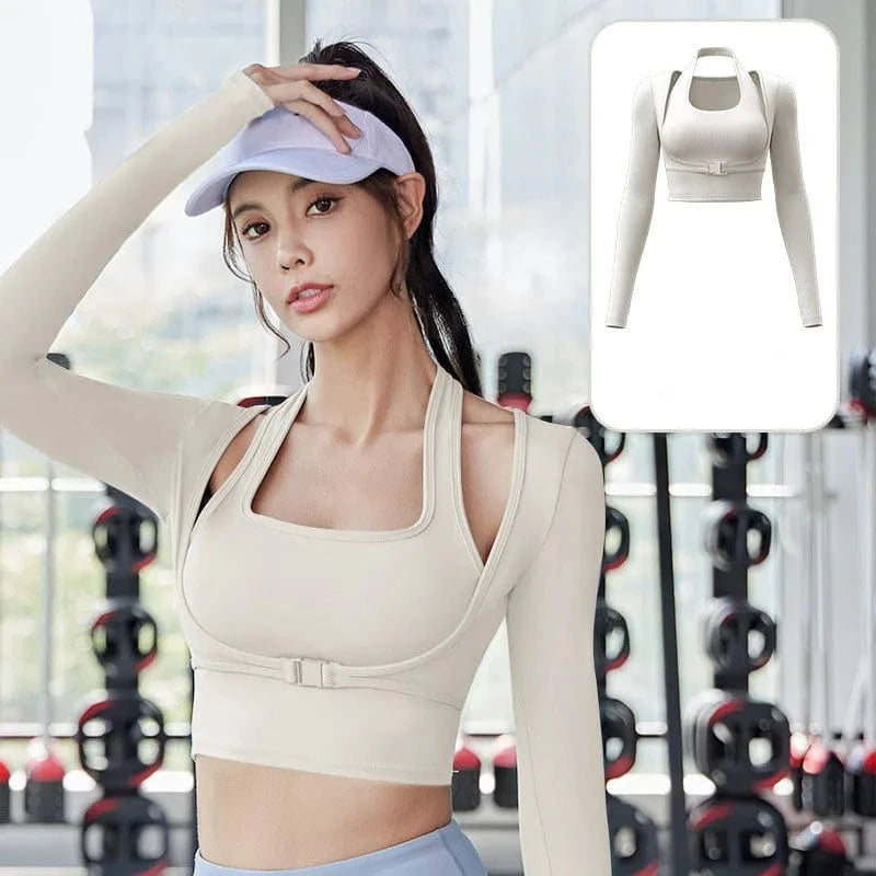 L / 3 YOKE 2024 New Spring Fitness Wear Yoga Women's Long Sleeve Thumb Holes Running Shirt Athletic Gym Workout Top