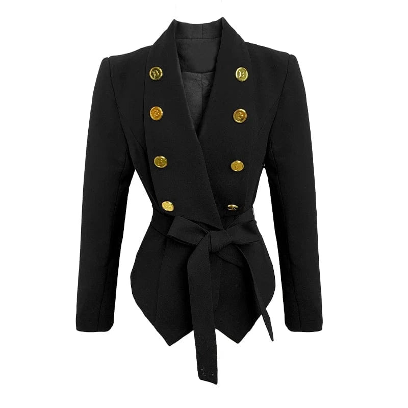 L / Black ZYHT 5540 2023 Spring Autumn Winter Woman Clothing New Casual Long Sleeve Lapel Suit Jacket Coat Black Formal Ladies Blazer