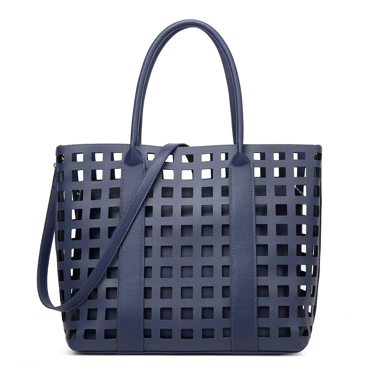 L / Blue Drop Shipping Lady Women Beach Vintage Large Capacity Tote Shoulder Hand Bag Sets Handbags