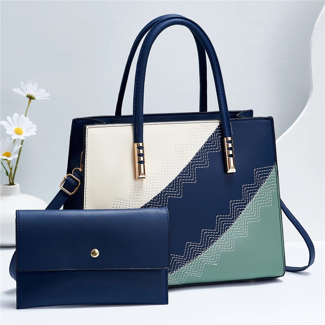 L / Blue new square shoulder cross body bag custom women hand bags wholesale bags women ladies large capacity Set handbags
