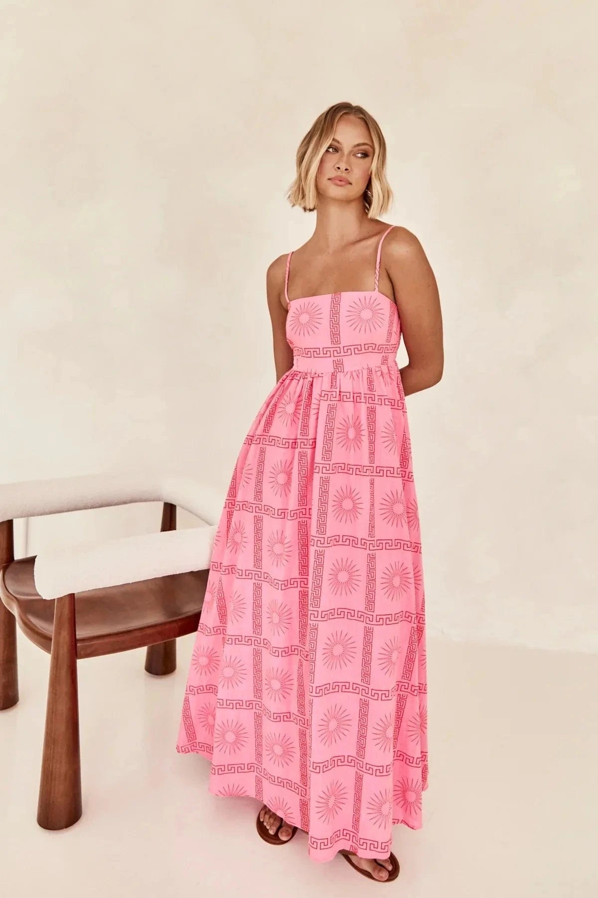 L / color 2 Summer Holiday Dress Women Casual Sleeveless A-Line Party Long Dress Boho Casual Sleeveless Party Dress 2024