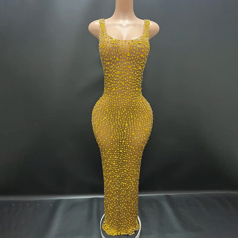 L / gold Novance Y2507-TD Wholesale Clothing Supplier Sexy Plus Size Evening Dresses Women Lady Elegant 2024 Luxurious Wedding Gown