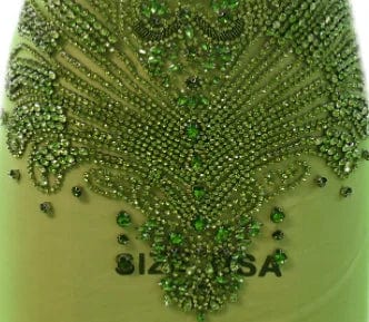 L / green Ocstrade XL Plus Size Women's Evening Prom Dresses 2024 Women Elegant Custom Gold Rhinestone Orange Maxi Prom Dress Romantic
