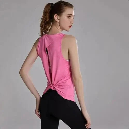L / pink Hot 2024 new Women's beauty back Yoga t shirt Workout Sports top Gym Athletic Wear Fitness running Crop Top Yoga clothes
