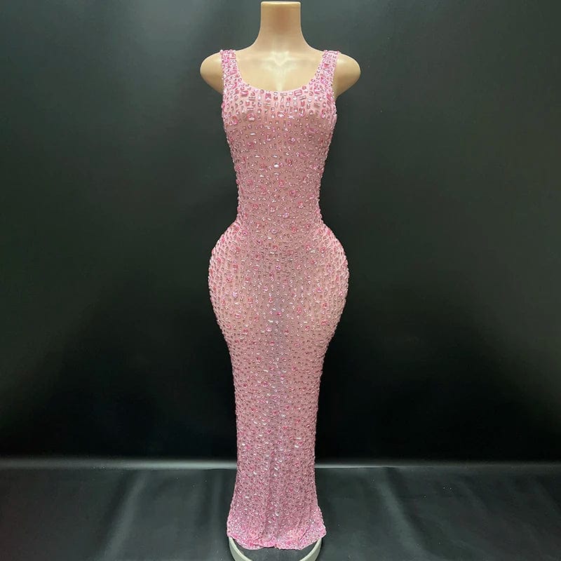 L / Pink Novance Y2507-TD Wholesale Clothing Supplier Sexy Plus Size Evening Dresses Women Lady Elegant 2024 Luxurious Wedding Gown