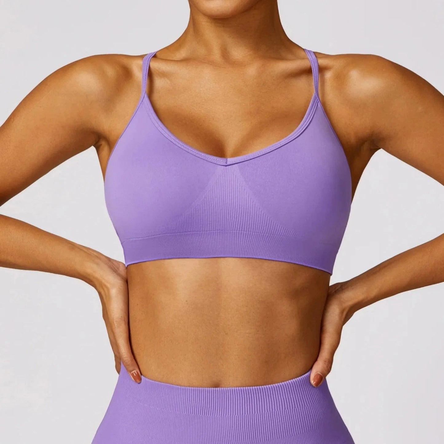 L / Purple-bra 2024 Women Zipper Crop top Activewear Suit Bra Flares Seamless Sportswear Fitness Workout Gym Clothing 3 pcs Yoga Set