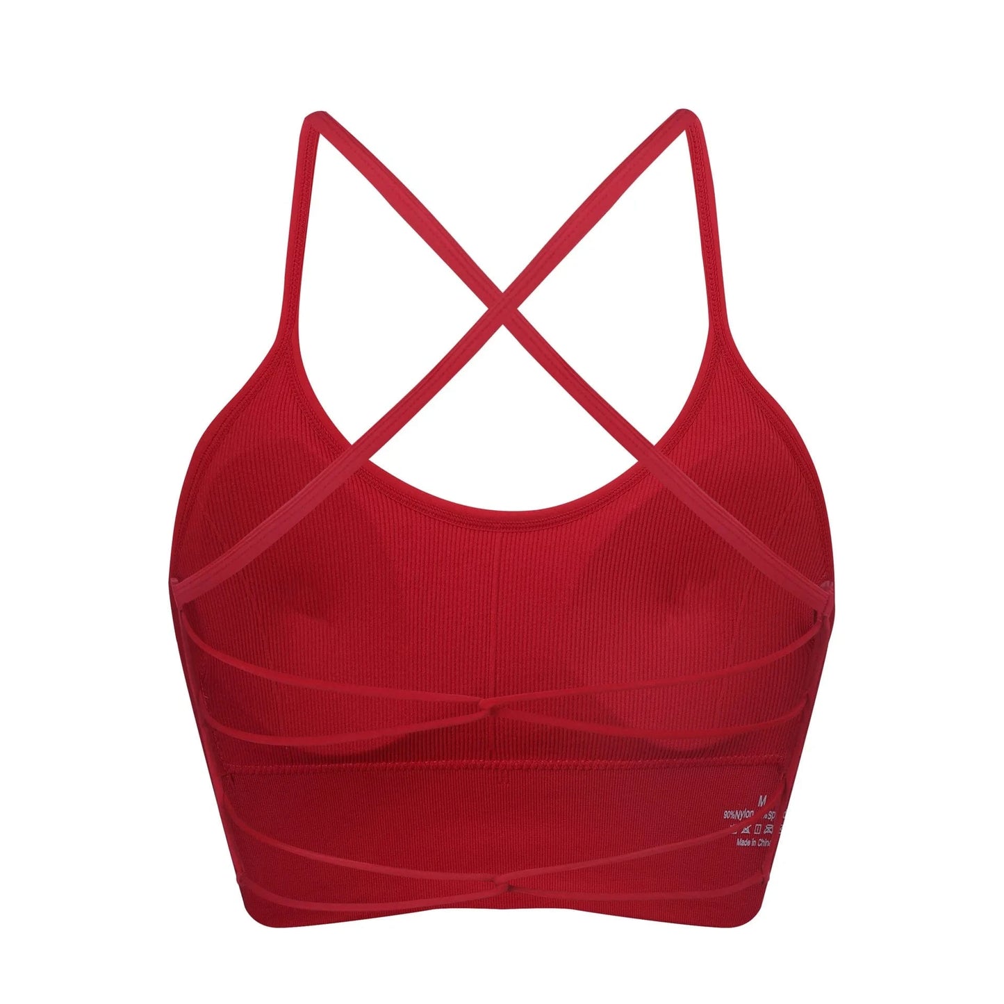 L / Red 2024 Women yoga bra backless adjustable straps athletic gym fitness workout top sexy sports bra