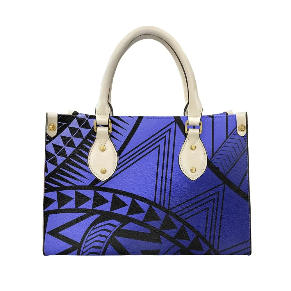 L / XMZDXF221 2023 Luxury Handbags for Women Polynesia Tribal Black and Pink Women's Shoulder Bags Top Handle Satchel Tote Work Bag with Strap