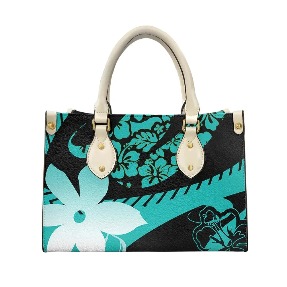 L / XMZDXF235 2023 Luxury Handbags for Women Polynesia Tribal Black and Pink Women's Shoulder Bags Top Handle Satchel Tote Work Bag with Strap
