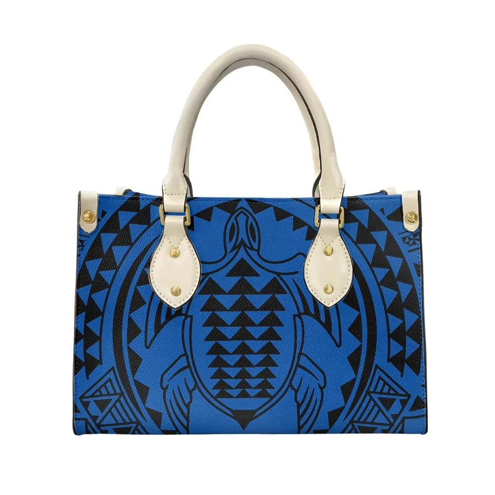L / XMZDXF254 2023 Luxury Handbags for Women Polynesia Tribal Black and Pink Women's Shoulder Bags Top Handle Satchel Tote Work Bag with Strap