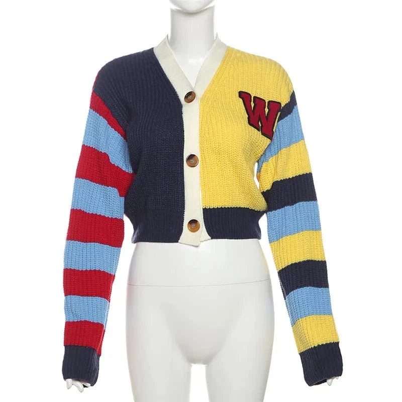 L / Yellow 2024 fall women clothing dropship good quality cute printed knitted women sweater coats
