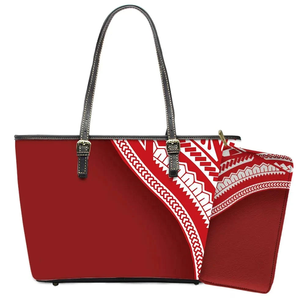 L / YSFA1668 Polynesian Samoa Tattoo Tribal Flower Print Leather Purses Custom Handbags and Purses for Women Bags Women Handbags Ladies 2024