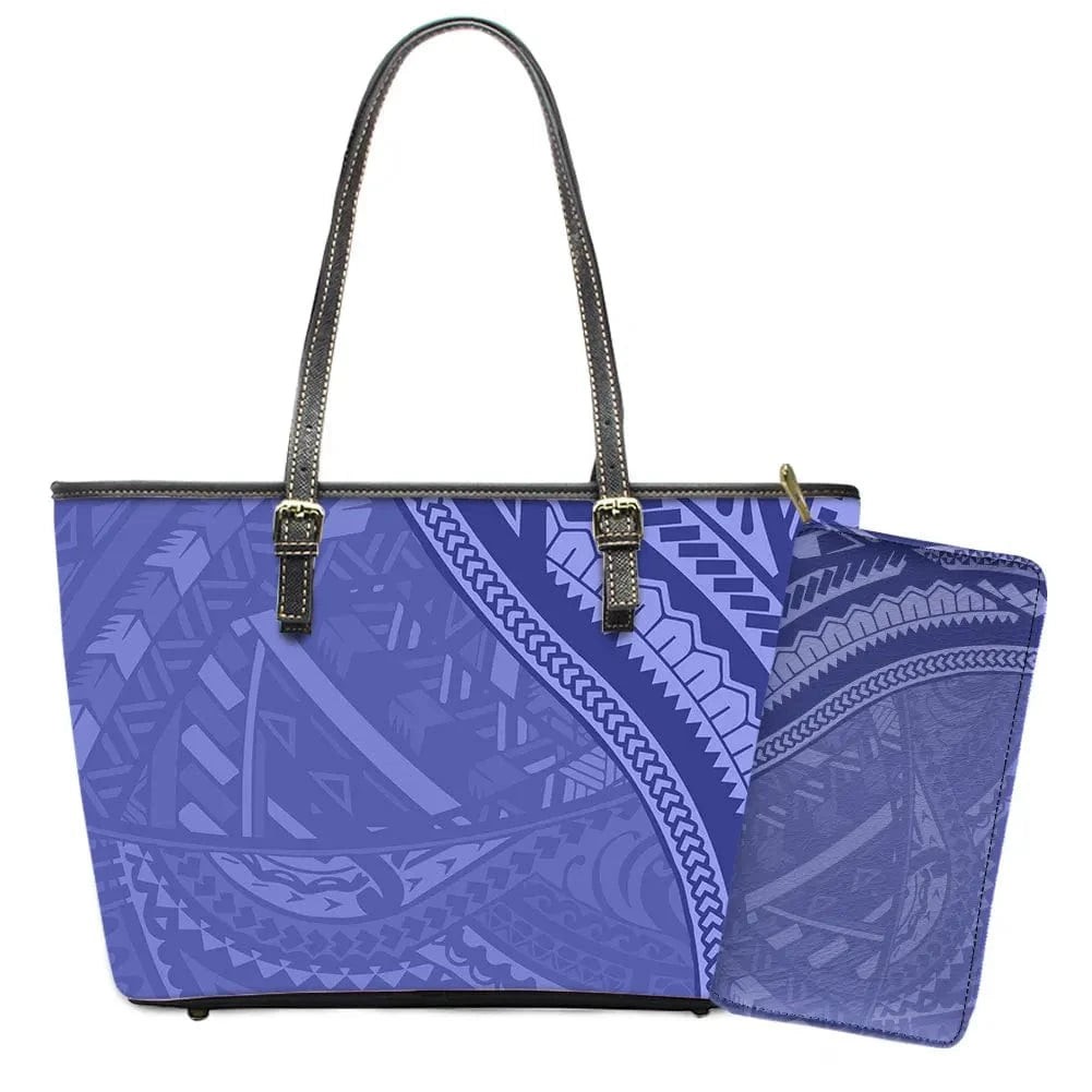 L / YSFA1670 Polynesian Samoa Tattoo Tribal Flower Print Leather Purses Custom Handbags and Purses for Women Bags Women Handbags Ladies 2024