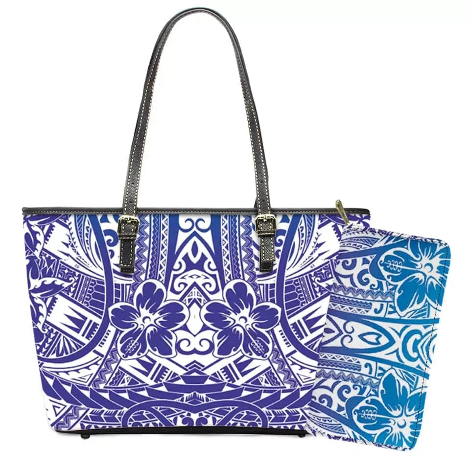 L / YSFF0226 Polynesian Samoa Tattoo Tribal Flower Print Leather Purses Custom Handbags and Purses for Women Bags Women Handbags Ladies 2024