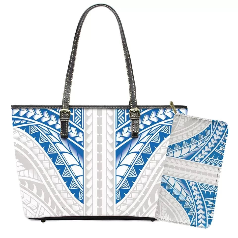 L / YSFF0230 Polynesian Samoa Tattoo Tribal Flower Print Leather Purses Custom Handbags and Purses for Women Bags Women Handbags Ladies 2024