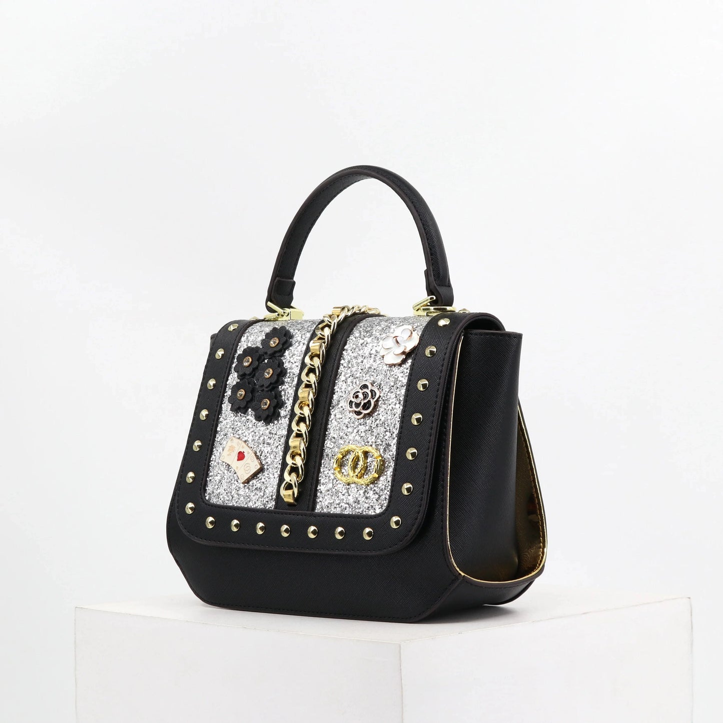 L24*H17*W12*HANDLE11 CM / 8029 black 2024 Top selling Diamonds ladies bag designer handbag for women quality female bags luxury single shoulder bags factory 24cm