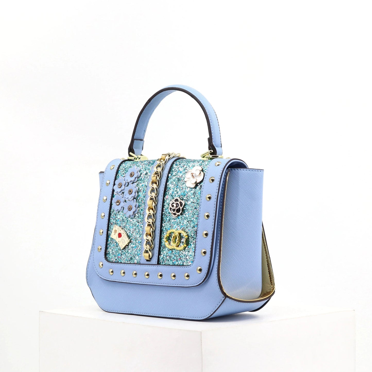 L24*H17*W12*HANDLE11 CM / 8029 Sky Blue 2024 Top selling Diamonds ladies bag designer handbag for women quality female bags luxury single shoulder bags factory 24cm
