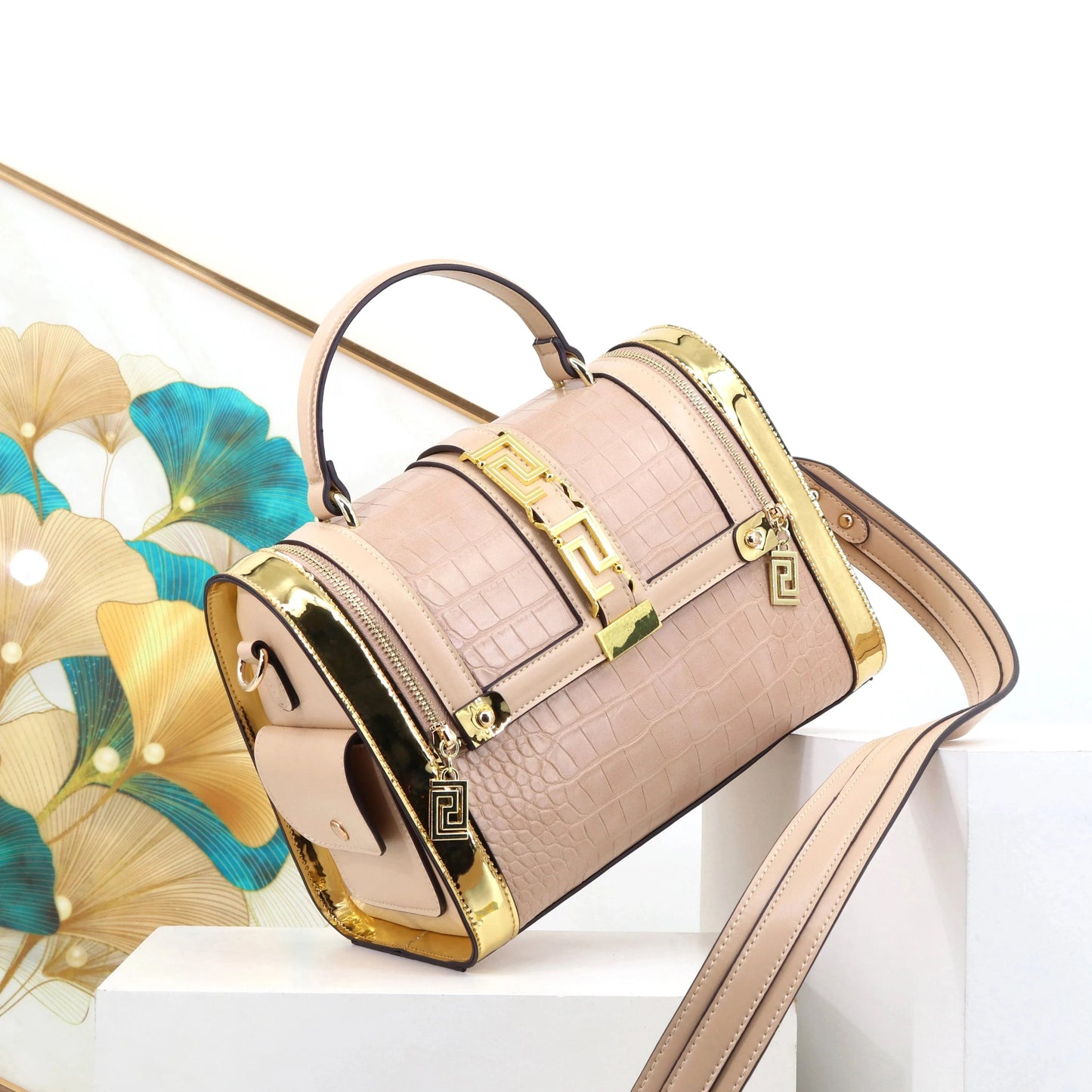 L28.5*W15*H21 HANDLE10 CM / 230416 beige top products crocodile women' handbag pillow ladies bag fashion designer handbag quality female shoulder super handbags factory