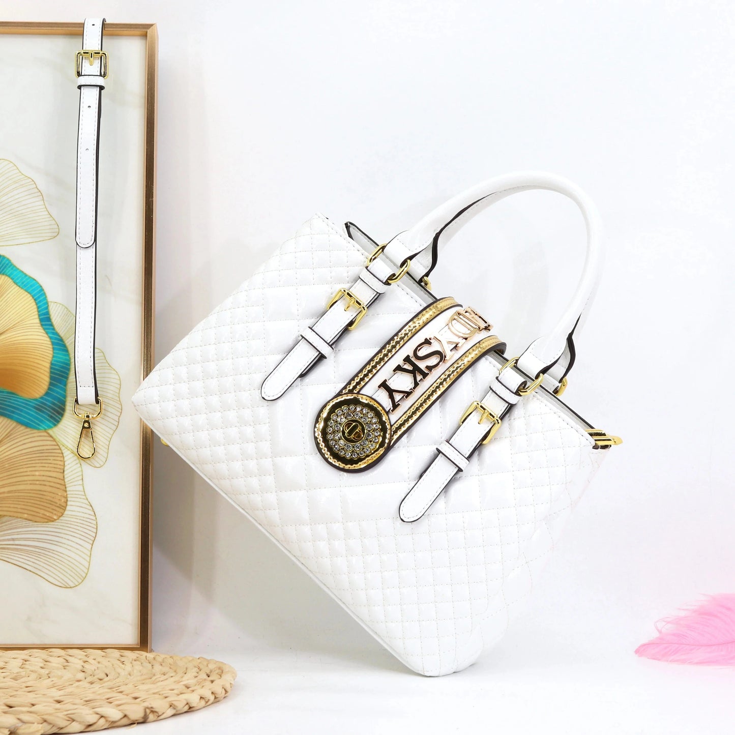 L33*H21*W13*HANDLE 13CM / 22908sxh-ld White Ladysky 2024 newest fashion ladies handbag quality super fiber designer bags for women large capacity female hand bag factory 3