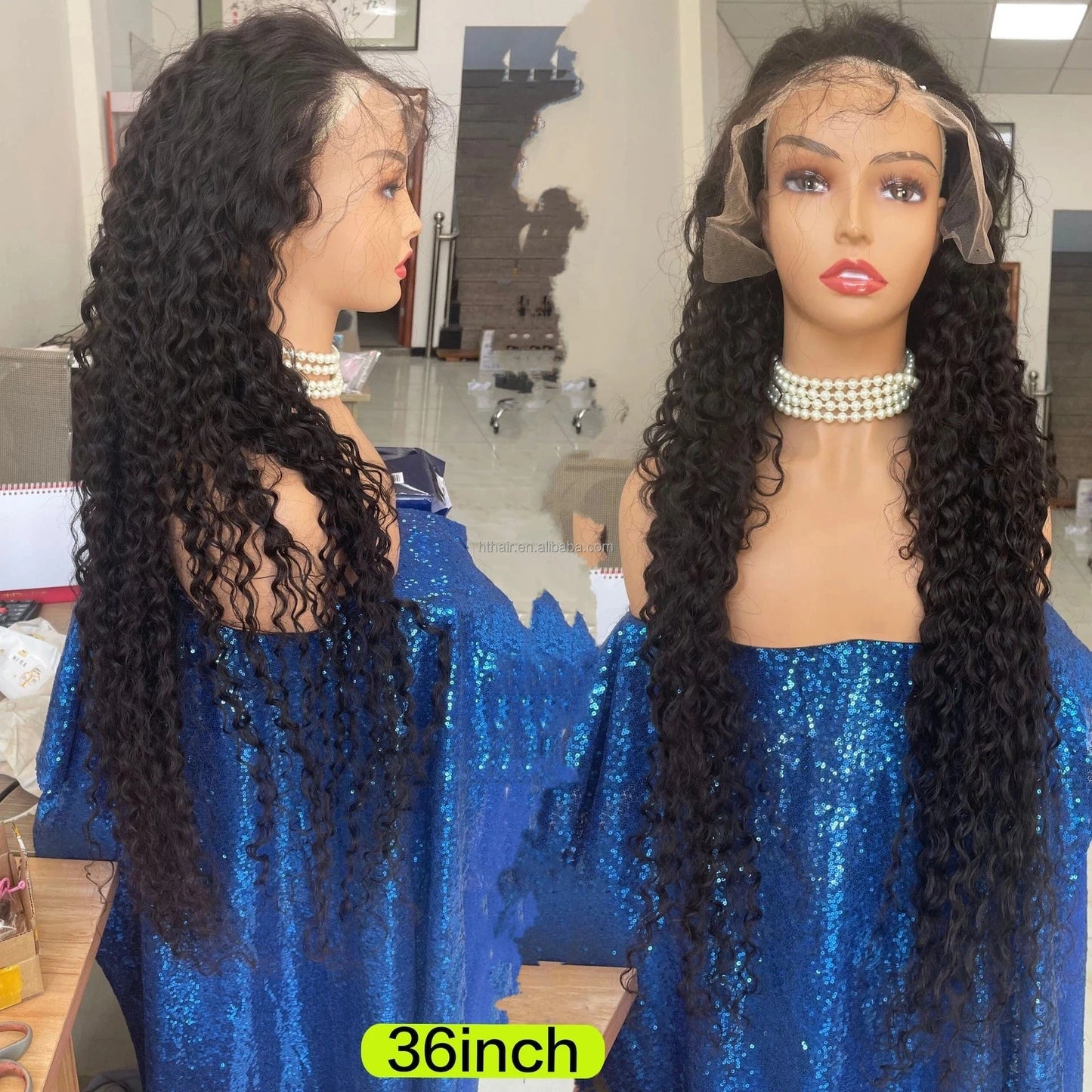 Lace Wig Women,lace Front Deep Wave Wig Brazilian Hair Transparent 13x6 Hd for Black Wholesale 40 Inch Long Swiss Lace 40inch